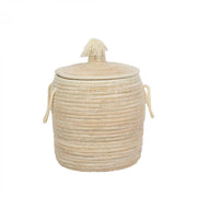 Handgefertigter weißer Berberkorb - Stilvolle Aufbewahrung für dein Zuhause