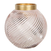 Goldene Vase mit zeitlosem Design für Blumen - Golden Spheric Rose