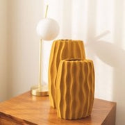 Handgefertigte Trient Vase aus Portugal - Keramik - Einzigartiges und elegantes Design - Schwarz/Weiß - Hochwertig.